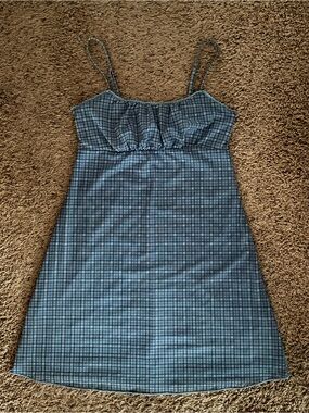 Aeropostale Blue Plaid Lined Top